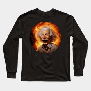 Albert Einstein Laugh Long Sleeve T-Shirt